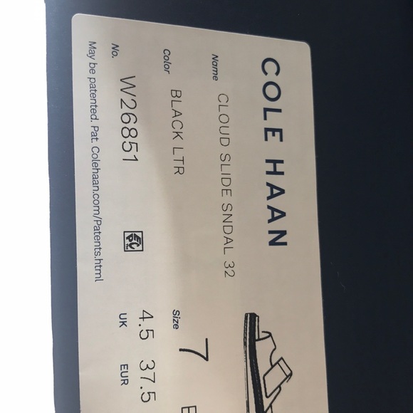 NIB Cole Haan Cloudfeel Slide Sandal 32 mm (Women) Size 7B Black/Black - Picture 6 of 6